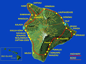 Big Island Map, Hawaii